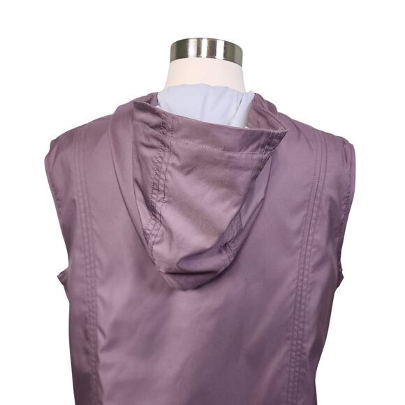 Nike Golf Womens Clima Fit Hooded Zip Up Vest Size Large Purple Windbreaker - Picture 7 of 15